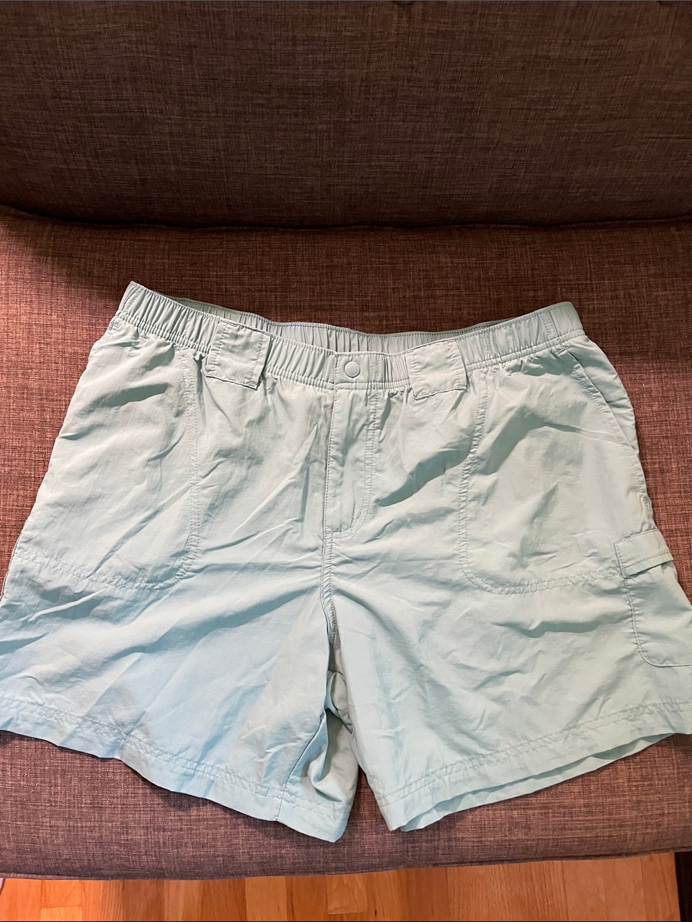 Columbia Light Aqua Women's Cargo Shorts with Elastic Waistband